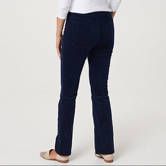 Denim & Co Petite Stretch Corduroy Pull- On Lightly Bootcut Pants - Picture 2 of 5